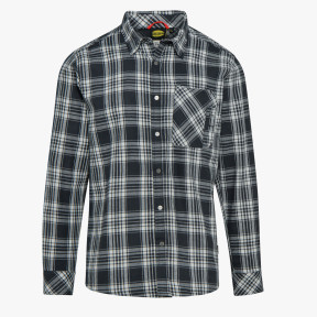 CHEMISE A CARREAUX FLANELLE SHIRT CHECK NOIR/OFF BLANC - Diadora