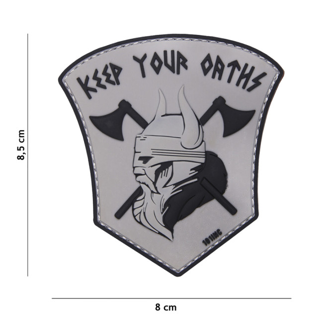 3D PVC Patch Keep our oaths Grau - 101 Inc