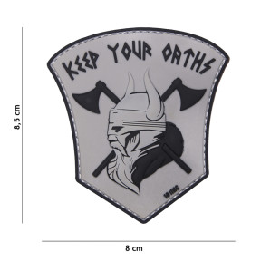 3D PVC Patch Keep our oaths Grau - 101 Inc
