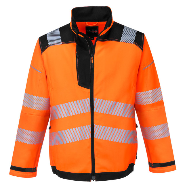 Veste de travail haute visibilité HV PW3 Orange/Noir T500 - Portwest