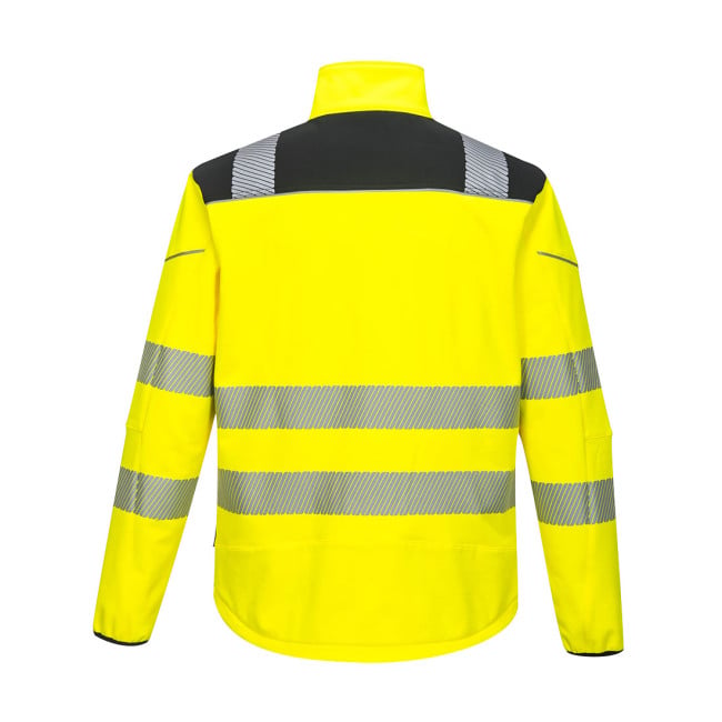 Hochsichtbare Softshell-Jacke mit segmentierten Streifen PW3 Gelb/Schwarz - Portwest