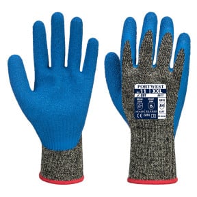 Gant Anticoupures Aramide latex HR A611 Noir/Bleu - Portwest