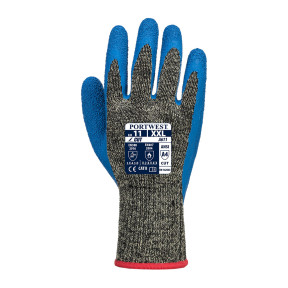 Snijbestendige handschoen Aramide latex HR A611 Zwart/Blauw - Portwest