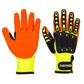 Schlagfester Handschuh Grip A721 Gelb/Orange - Portwest