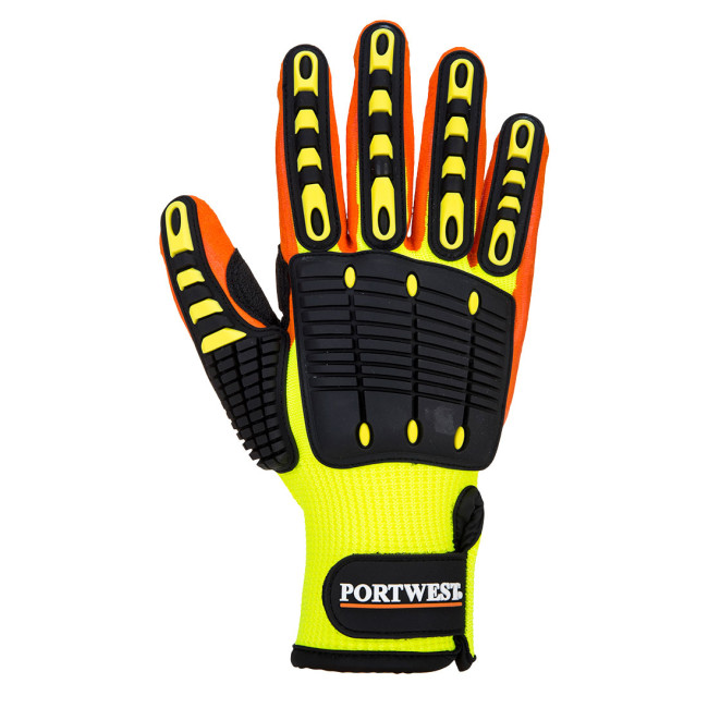 Schlagschutzhandschuh Grip A721 Gelb/Orange - Portwest