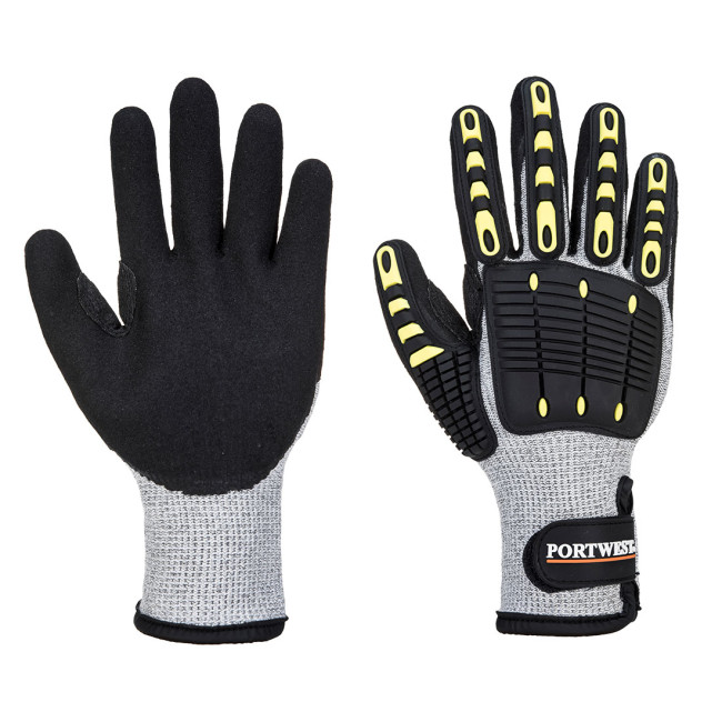 Thermische Anti Impact en Snijbestendige handschoen C A729 Grijs/Zwart - Portwest