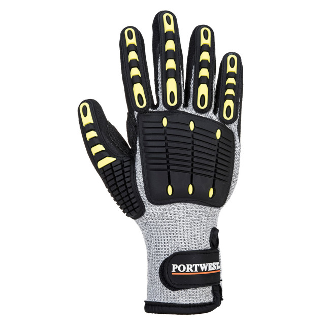 Thermo-Handschuh mit Schlagschutz und Schnittschutz C A729 Grau/Schwarz - Portwest