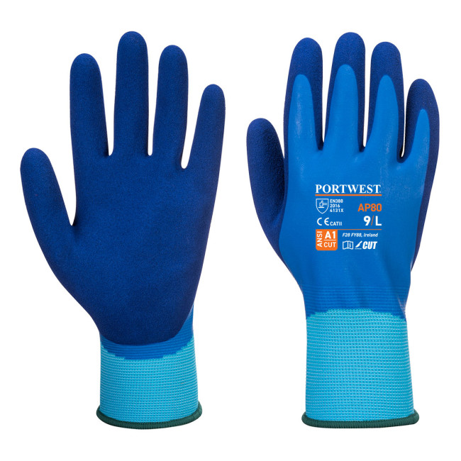 Rękawice LIQUID Pro Niebieskie AP80 - Portwest