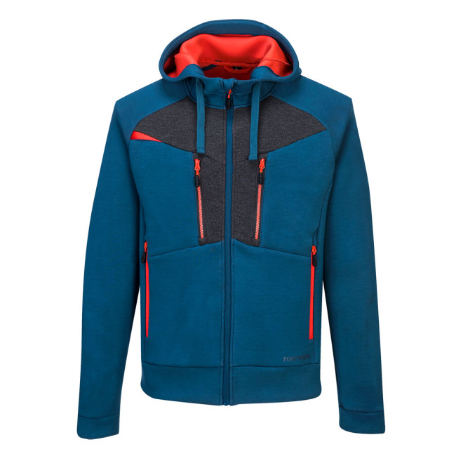 Sweat à capuche zippé DX4 Bleu Metro - Portwest