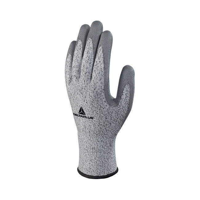 LOT DE 3 PAIRES - GANT TRICOT ECONOCUT AVEC PAUME ENDUITE PU JAUGE 13 Gris - DELTA PLUS