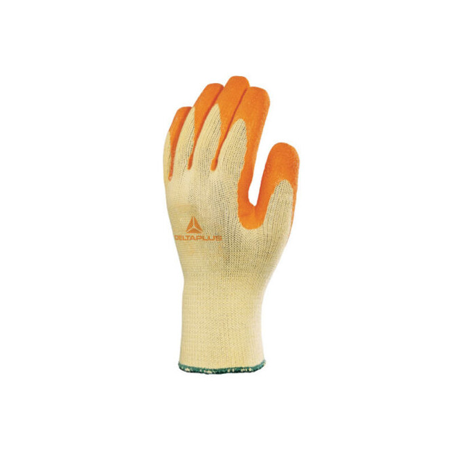 GANT TRICOT POLYCOTON AVEC PAUME ENDUITE LATEX Jaune/Orange - DELTA PLUS