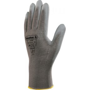 GEBREIDE POLYESTER HANDSCHOEN MET PU PALM Grijs - DELTA PLUS