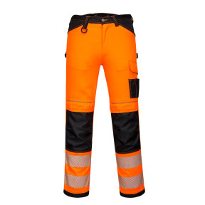 Warnschutz-Arbeitshose WORK PW340 Orange/Schwarz - Portwest