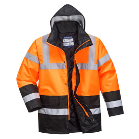 Parka HV matelassées et imperméables S467 Orange/Marine - Portwest
