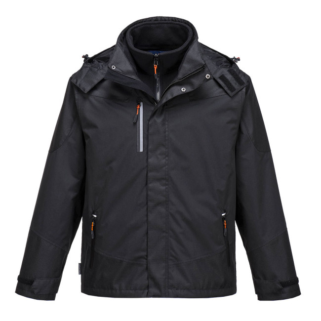 3-in-1 parka afneembare fleece waterdicht en ademend S553 Zwart - Portwest