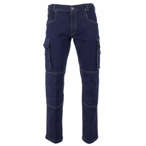 Jean de travail BARIL avec poches genouillères Bleu Denim - LMA