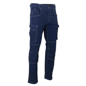 Arbeitsjeans BARIL mit Kniepolstertaschen Blau Denim - LMA