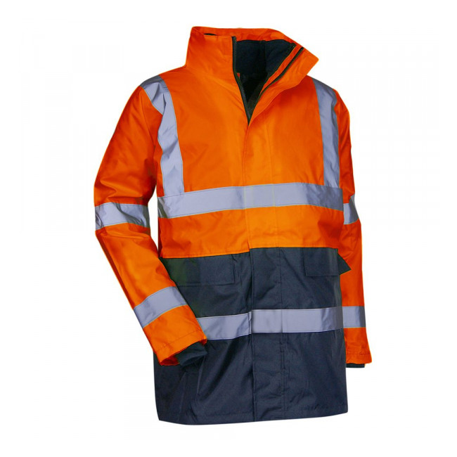 Parka 4en1 PREVENTION classe 2 Fluo imperméable et coupe vent Orange Fluo - LMA