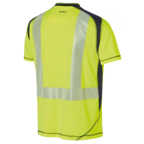 T-SHIRT MC HV LUK-LIGHT JAUNE/MARIN - MOLINEL