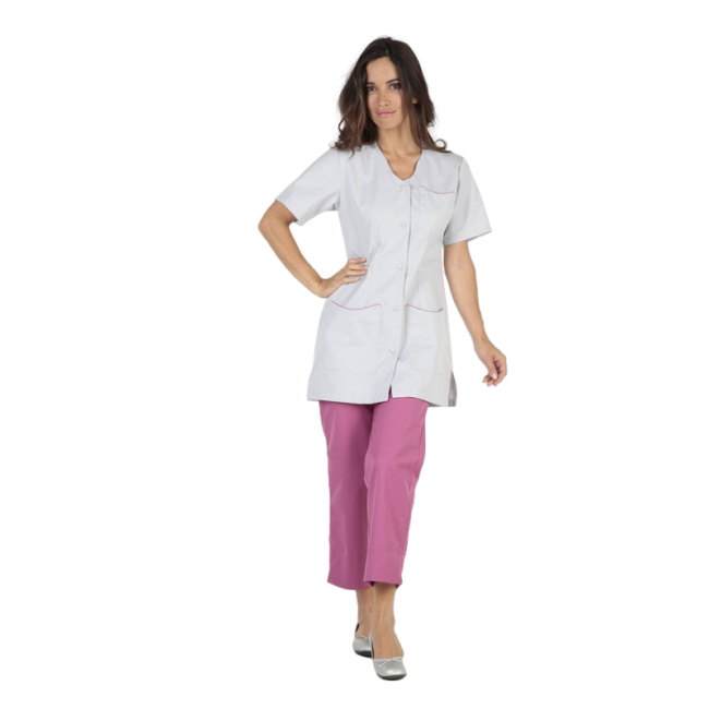 TUNIEK DAMES LAURIE KORTE MOUWEN PC LAURIE MC PARELGRIJS - HASSON
