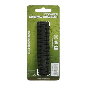 Paracord iron buckle 9 inch black CM074B - BCB