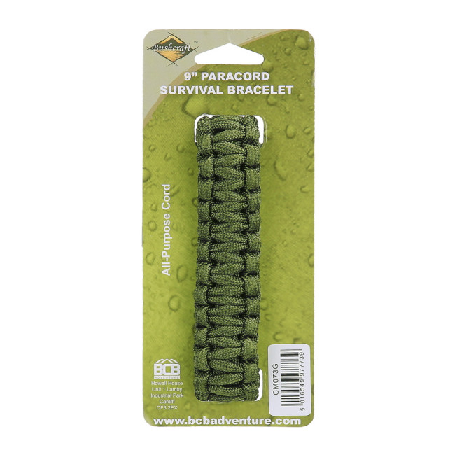 Paracord 9 inch green CM073G - BCB