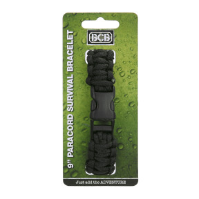 Paracord 9 cali czarny CM073B - BCB