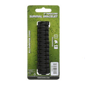 Paracord 9 cali czarny CM073B - BCB