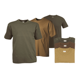 Lot de 3 tee-shirts unis Kaki/Beige/Marron - Percussion