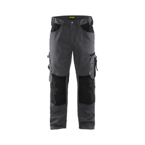Pantalon artisan sans poches flottantes Gris moyen/Noir-Blaklader