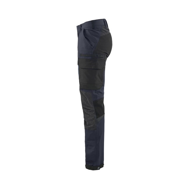Pantalon maintenance stretch 4D Marine foncé/Noir
