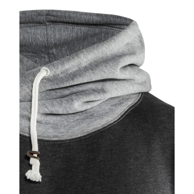 Sweat à capuche Noir/Gris chiné