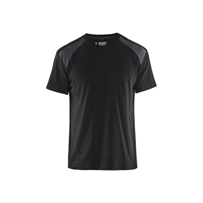 T-shirt dwukolorowy Czarny/Ciemnoszary - Blaklader