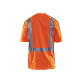 T-Shirt haute visibilité col V anti-UV anti-odeur Orange fluo - Blaklader