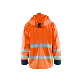 Veste de pluie HV niveau 3 Orange fluo/Marine