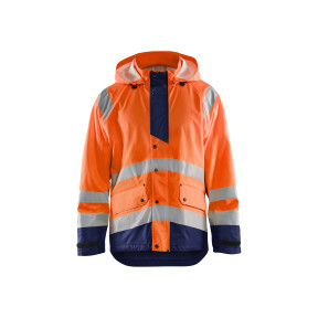 Regenjack HV niveau 3 Fluor oranje/Marine - Blaklader