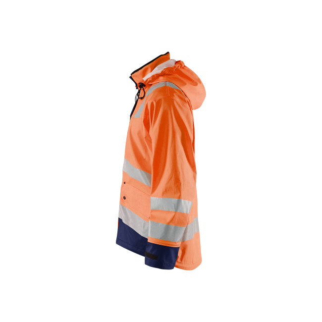 Warnschutz-Regenjacke Klasse 3 Neonorange/Marine - Blaklader