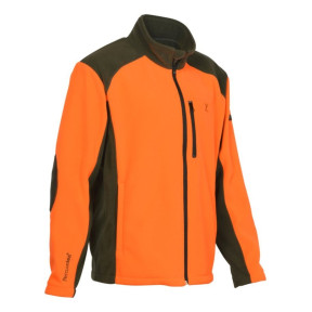 Blouson polaire brodé Chasse Kaki/Orange - Percussion