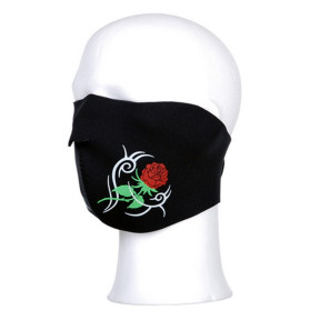 Biker mask half face roses - 101 INC