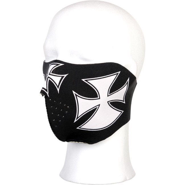 Biker mask half face maltezer cross - 101 INC