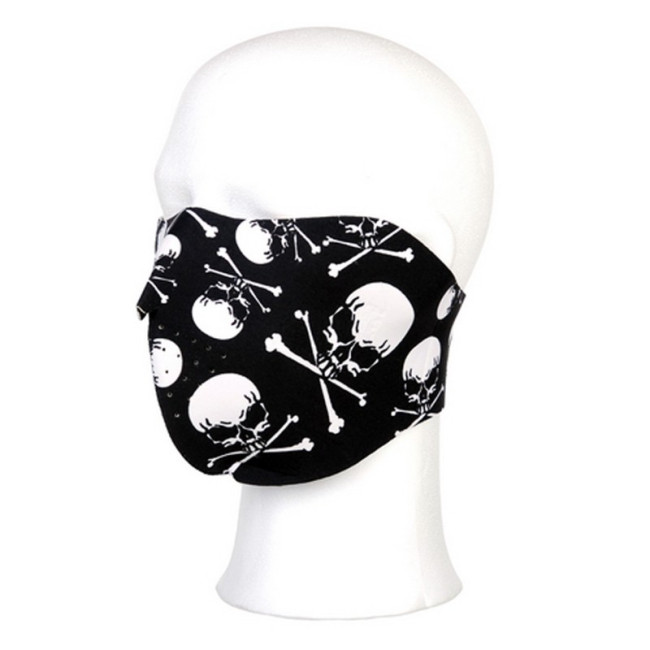 Biker Halbgesichtsmaske Totenkopf und Knochen - 101 INC