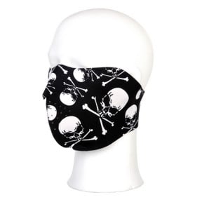 Biker Halbgesichtsmaske Totenkopf und Knochen - 101 INC