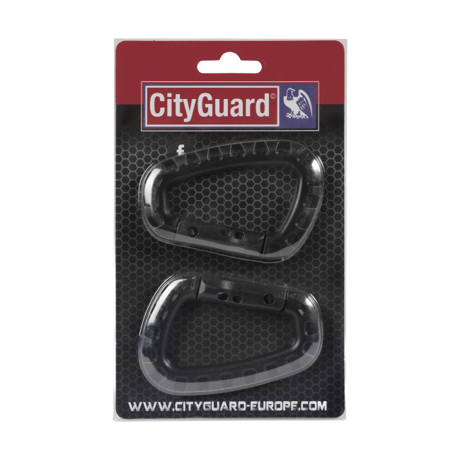 Zestaw 2 karabińczyków czarnych - City Guard