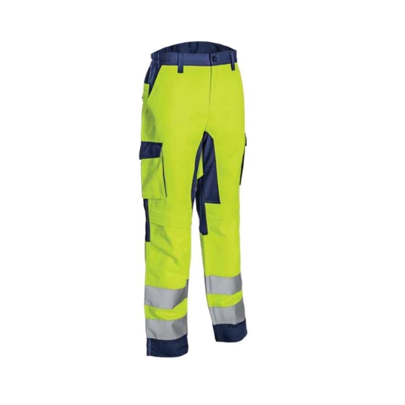 Bseen haute visibilité jaune bleu marine imperméable respirant sur pantalon de travail pantalon 