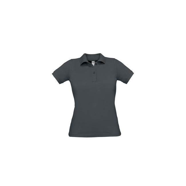 Polo dames korte mouwen grijs - B&C