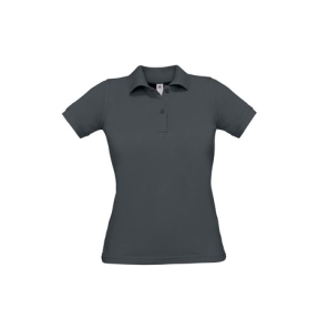 Polo femme manches courtes gris  - B&C