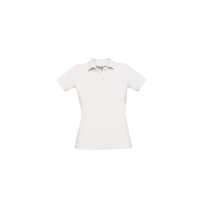 Polo femme manches courtes blanc - B&C