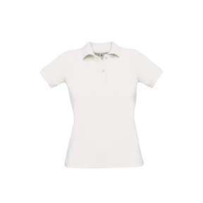 Polo femme manches courtes blanc - B&C
