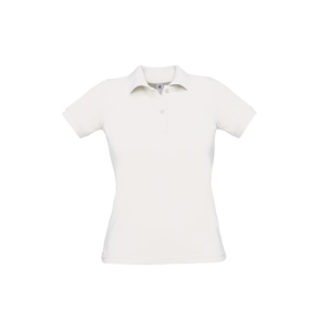 Polo femme manches courtes blanc - B&C