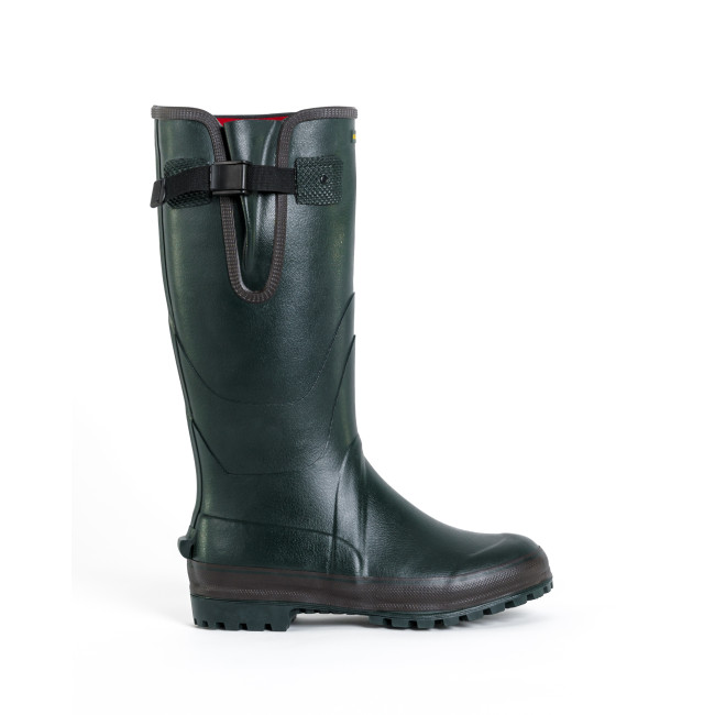Waldgrüne Gummistiefel 100% handgefertigt + Neopren-Futter mit Stahleinlage - GoodYear